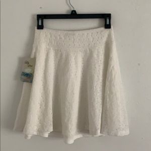 Brand new with tags laced cream mini skirt